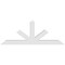 Ekena Millwork Saratoga Architectural Grade PVC Gable Bracket, 60"W x 22 1/2"H x 4"D x 4"F, 9/12 Pitch GBP060X23X0404SAR00 - alternate 2